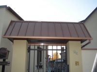 Stehfalzdeckung mit beschichteten Aluminium